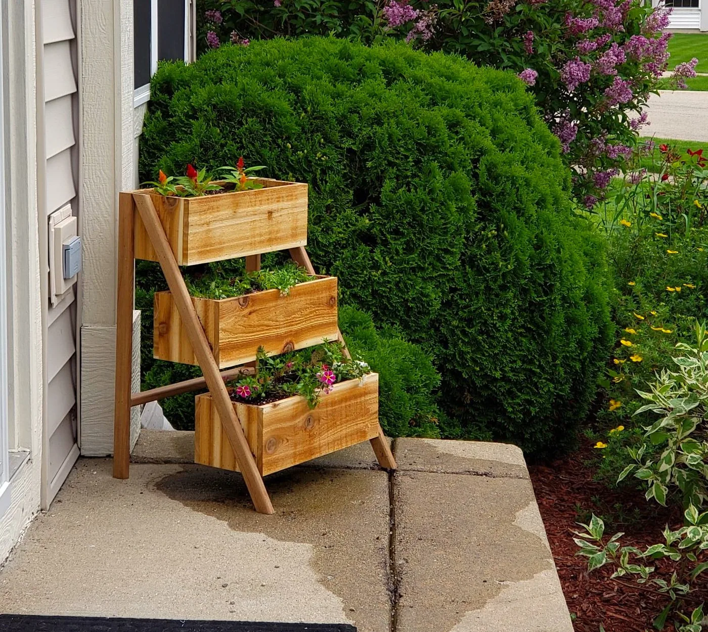 $10 Cedar Tiered Flower Planter or Herb Garden