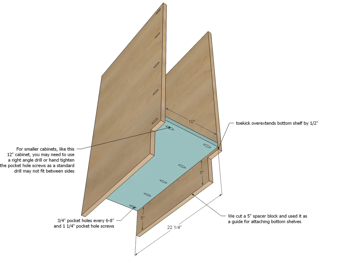 12" Base Cabinet Door/Drawer Combo (Momplex White Kitchen), step 2