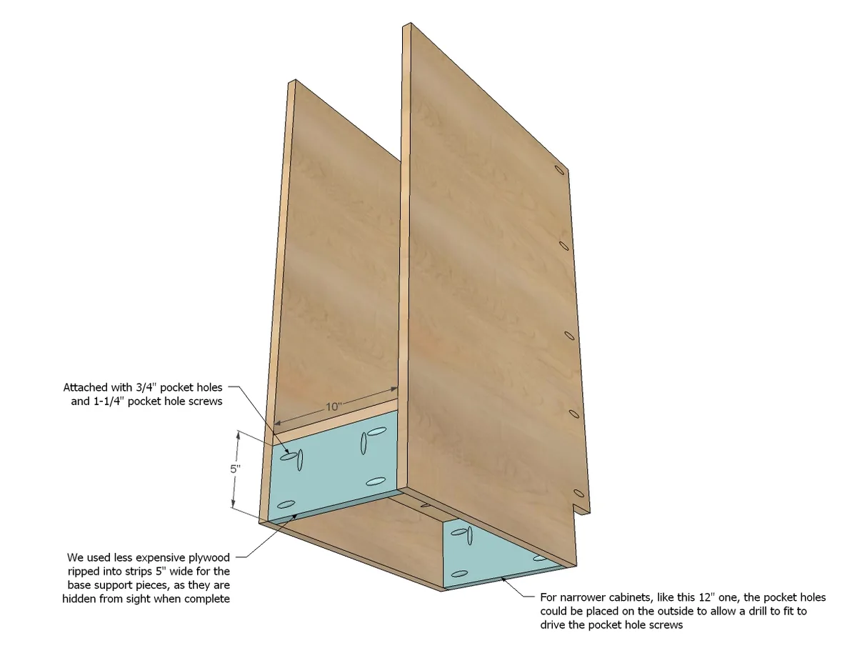 12" Base Cabinet Door/Drawer Combo (Momplex White Kitchen), step 3