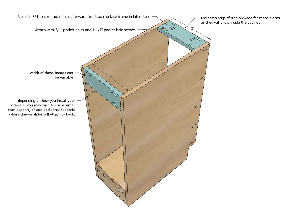 12" Base Cabinet Door/Drawer Combo (Momplex White Kitchen), step 4