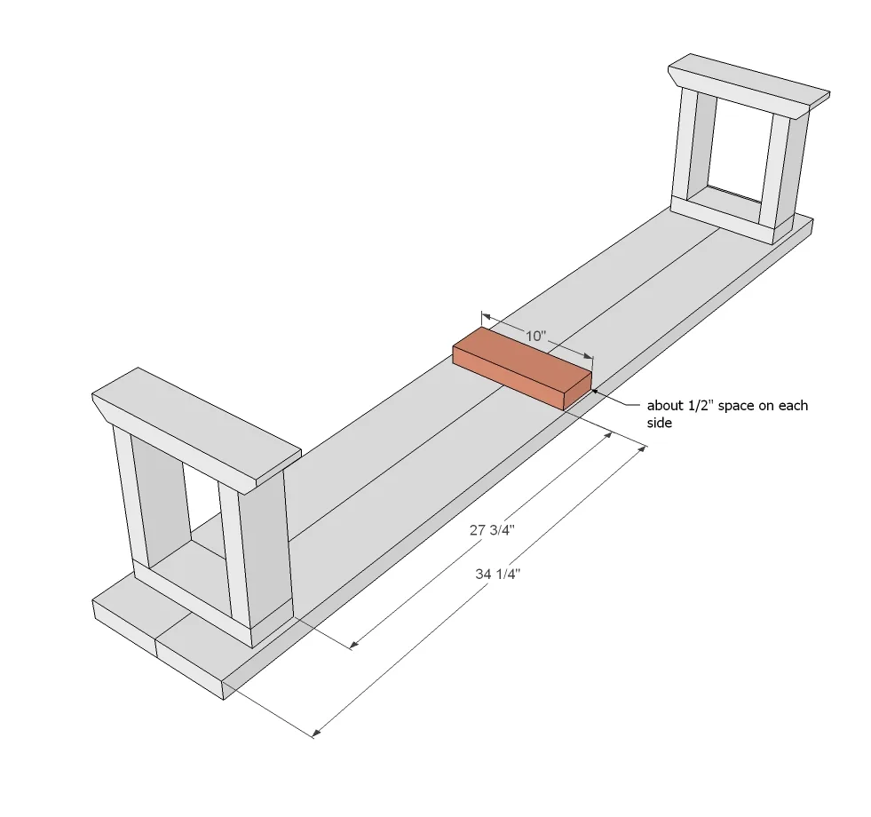 $15 DIY Farmhouse Bench by Happier Homemaker, step 3