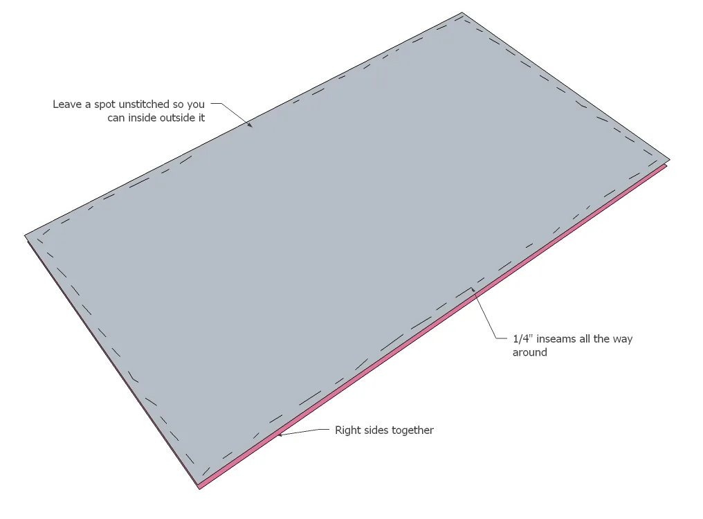 18" Doll Mattress Sewing Tutorial, step 1