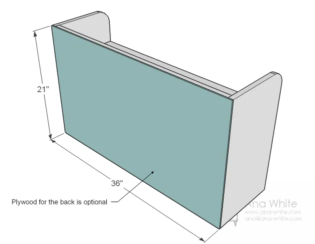 1x12 Cubby Bench, step 3