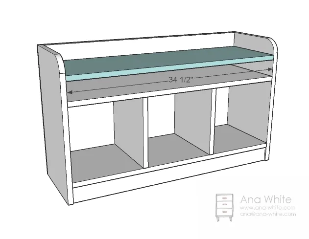 1x12 Cubby Bench, step 5