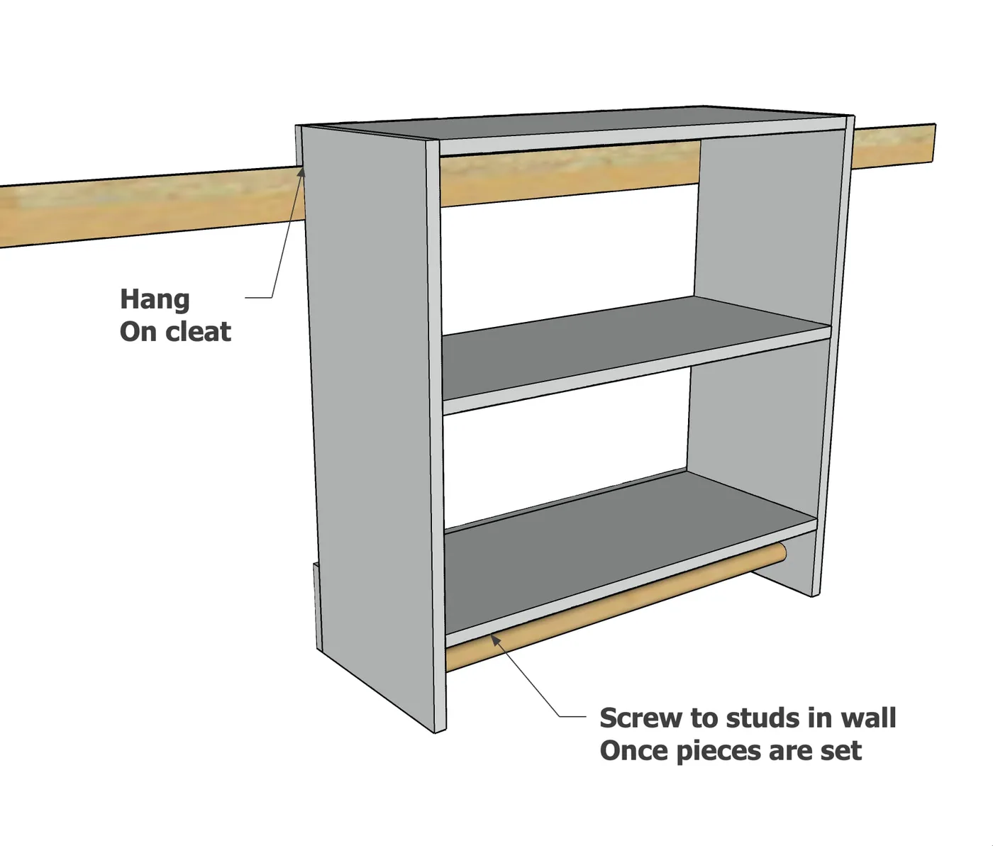 1x12 Easy to Build and Hang Modular Closet System, step 5