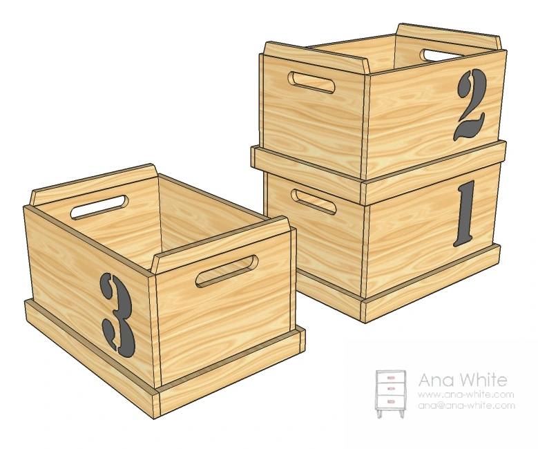 1x12 Stacking Toy Box Bin dimension diagram 1