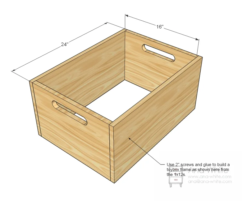 1x12 Stacking Toy Box Bin, step 1