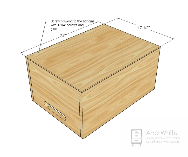 1x12 Stacking Toy Box Bin, step 2
