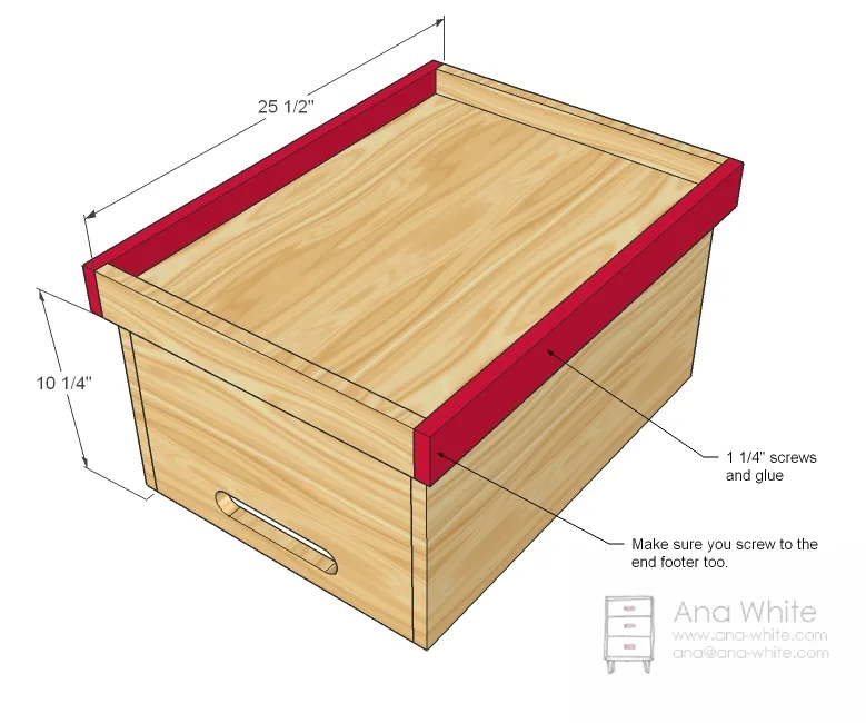 1x12 Stacking Toy Box Bin, step 4