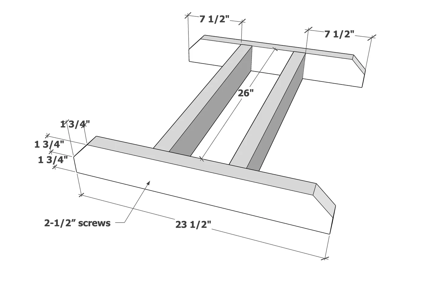 2 Person Picnic Table, step 1