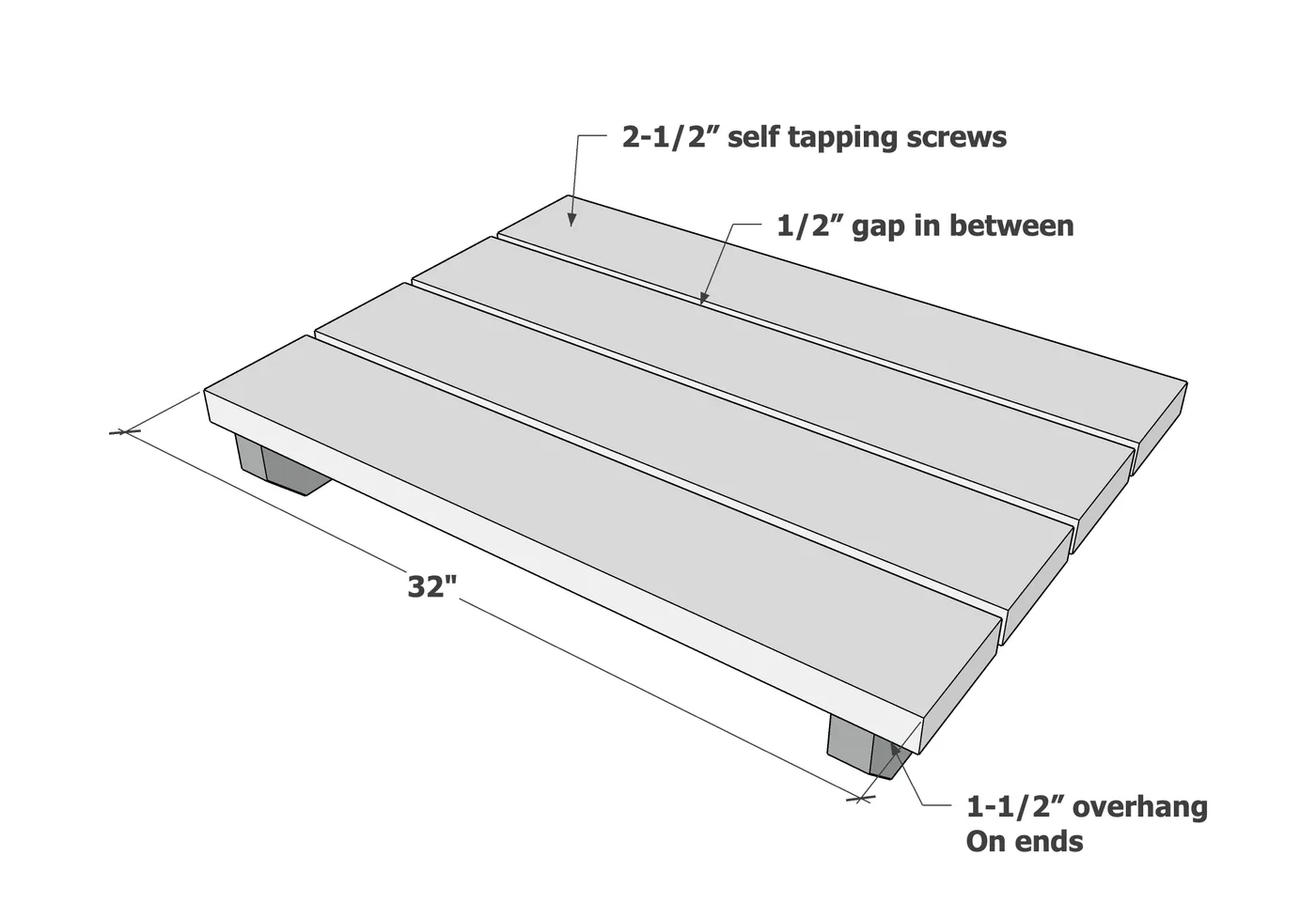 2 Person Picnic Table, step 2