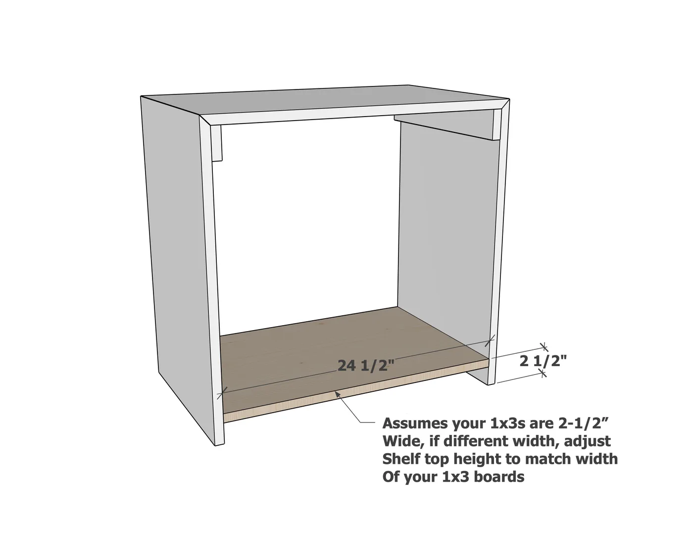 26" Waterfall Framed End Table, step 2
