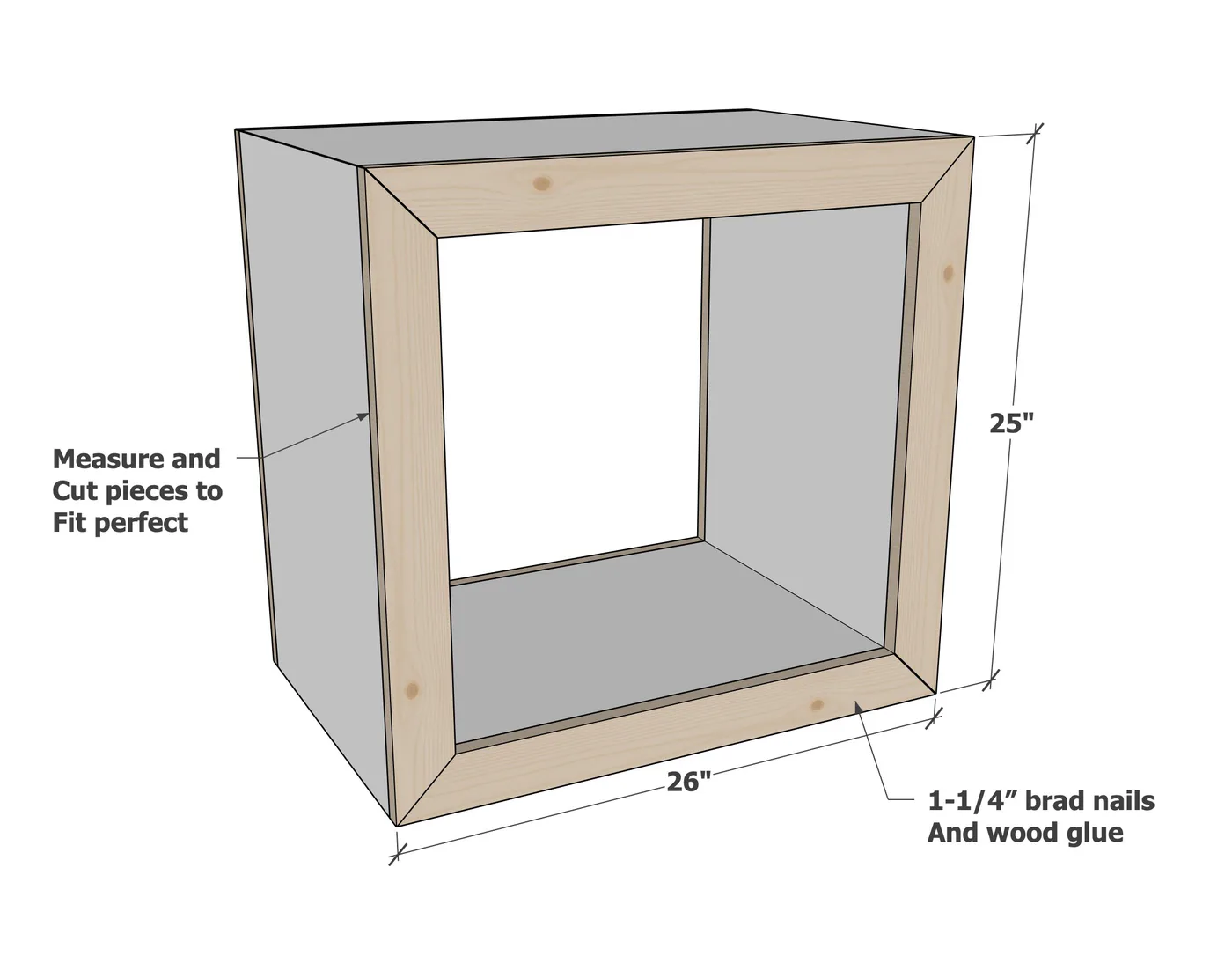 26" Waterfall Framed End Table, step 4