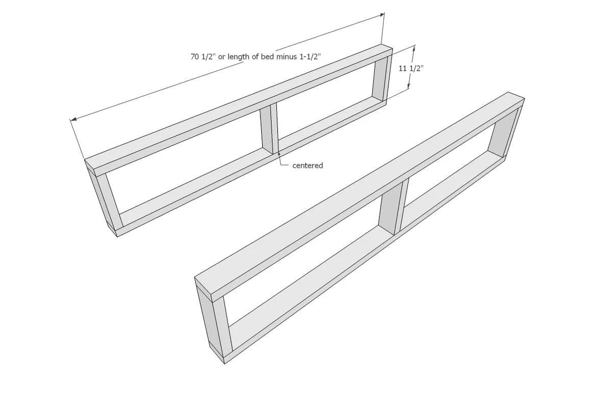 2x4 Captains Bed with Flip Down Storage, step 1