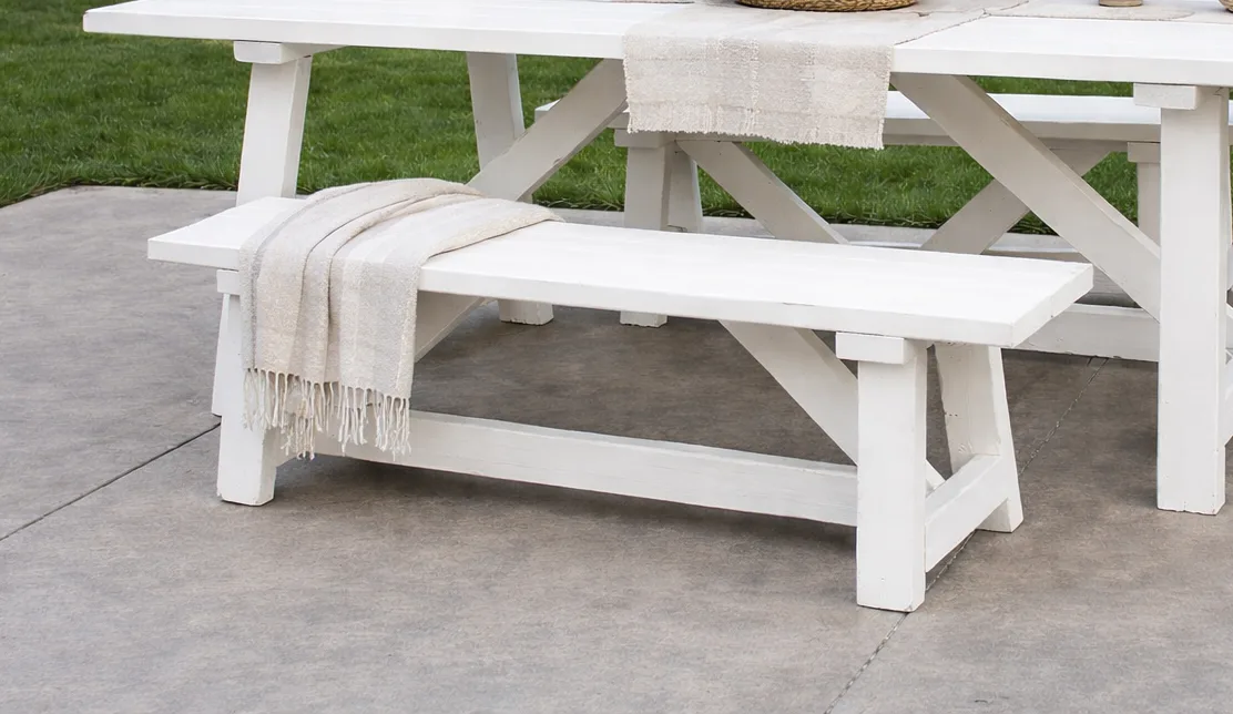 2x4 Truss Style Farm Bench