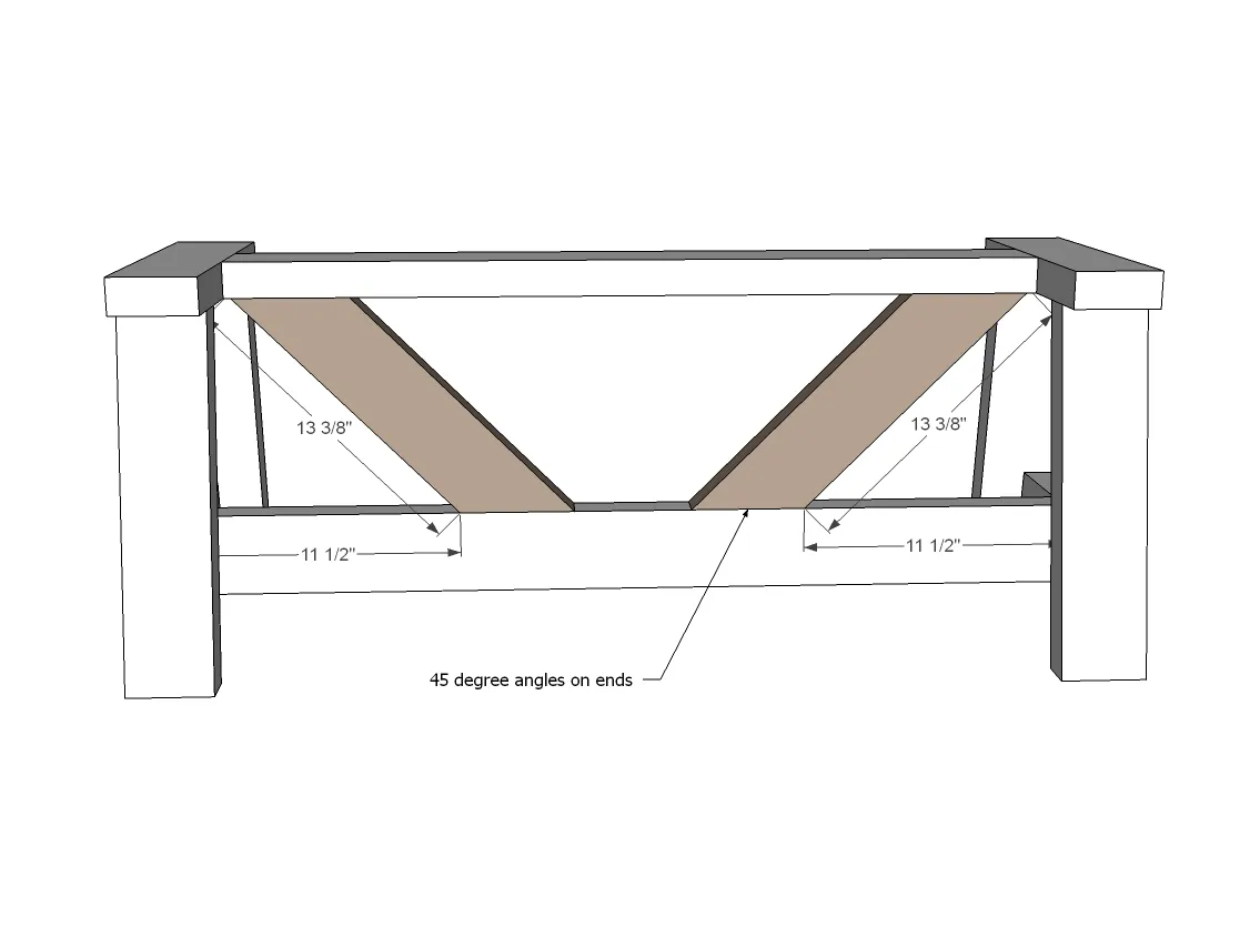 2x4 Truss Style Farm Bench, step 3