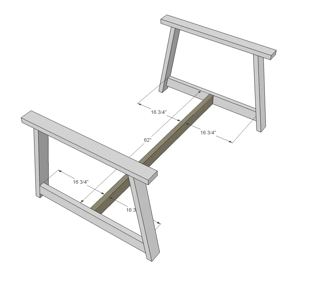 2x4 Truss Style Farm Table, step 2