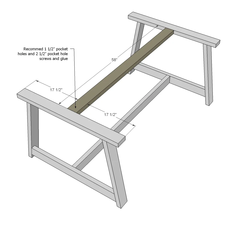 2x4 Truss Style Farm Table, step 3