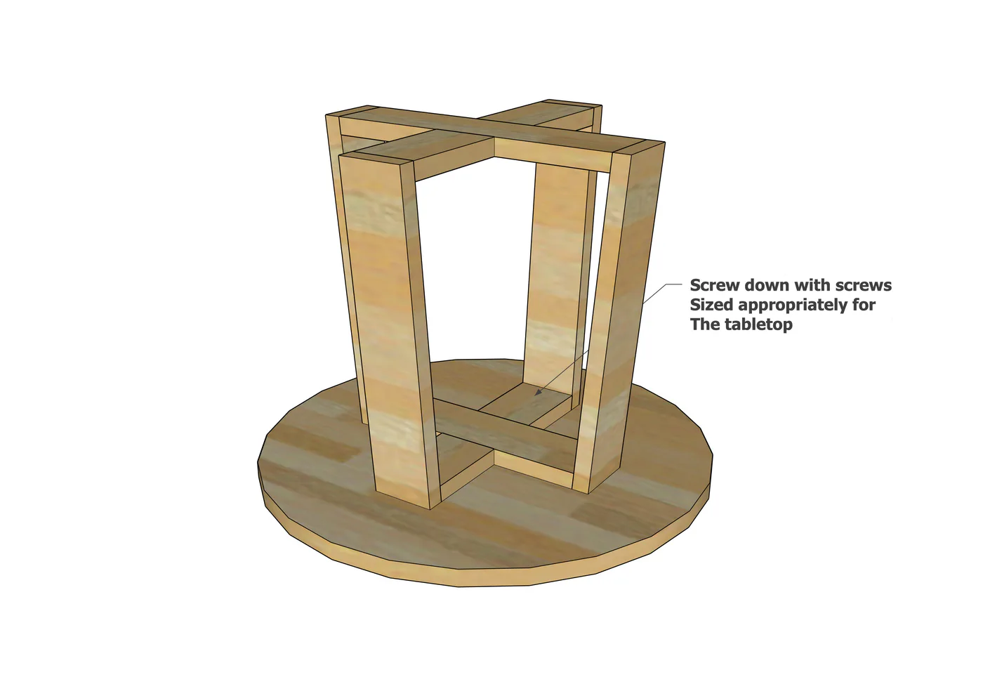 2x6 Angled Leg Pedestal Base (Any Size), step 4