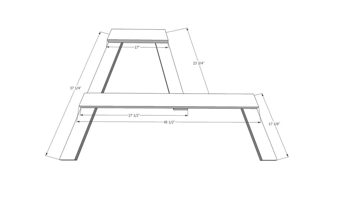 3-in-1 Fire Pit Bench with Table and Storage, step 1