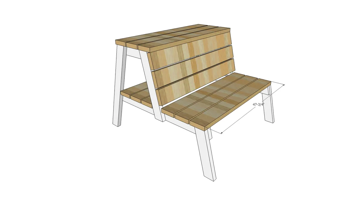 3-in-1 Fire Pit Bench with Table and Storage, step 3