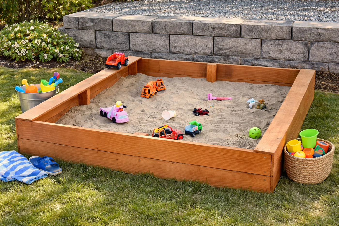$30 Cedar Fence Picket Sand Box