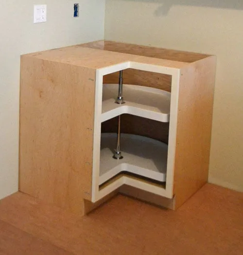 36" Corner Base Pie Cut Kitchen Cabinet