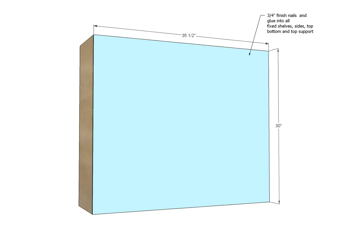 36" Wall Cabinet, Double Door, step 4