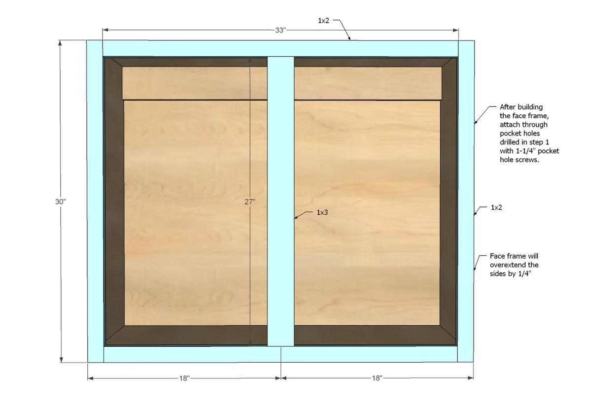 36" Wall Cabinet, Double Door, step 5
