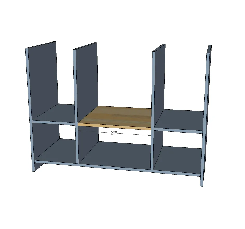 48" Open Shelf Center Bathroom Vanity, step 3