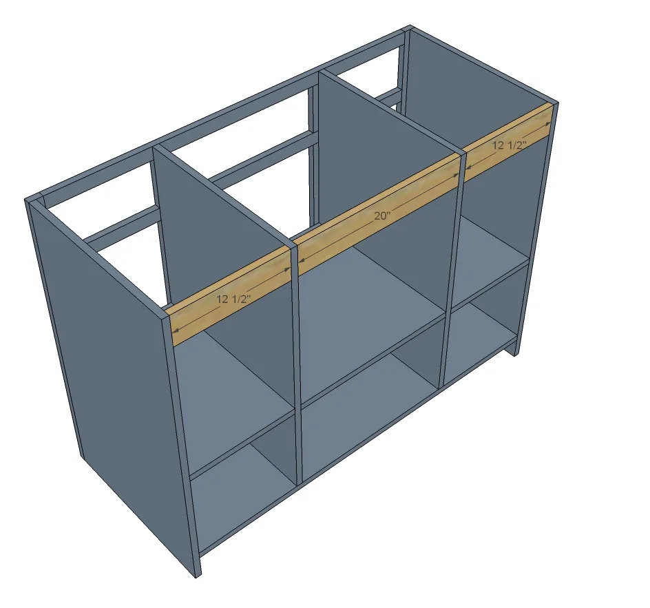 48" Open Shelf Center Bathroom Vanity, step 5
