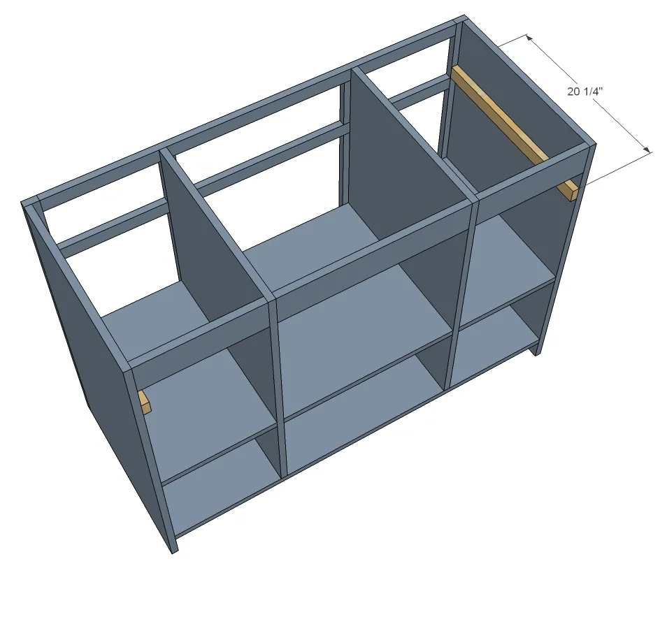 48" Open Shelf Center Bathroom Vanity, step 6