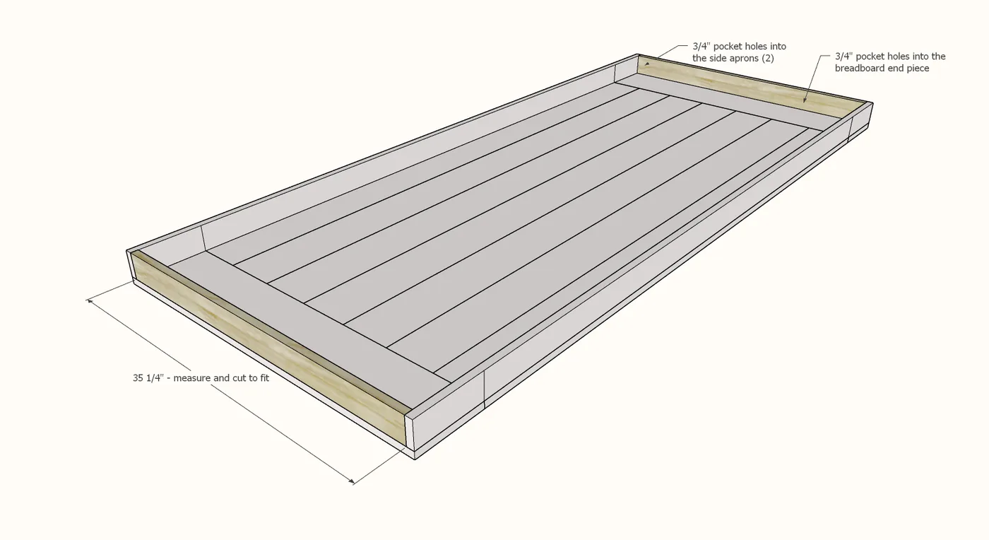4x4 Leg Industrial Farmhouse Table, step 4