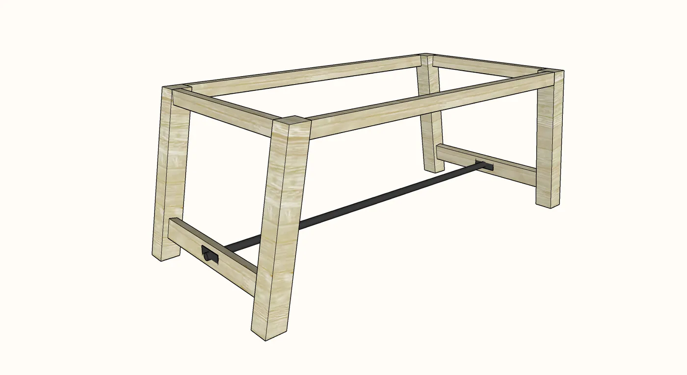 4x4 Leg Industrial Farmhouse Table, step 7