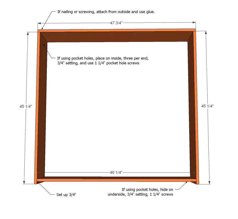 4x4 Rolling Cube Shelf, step 1