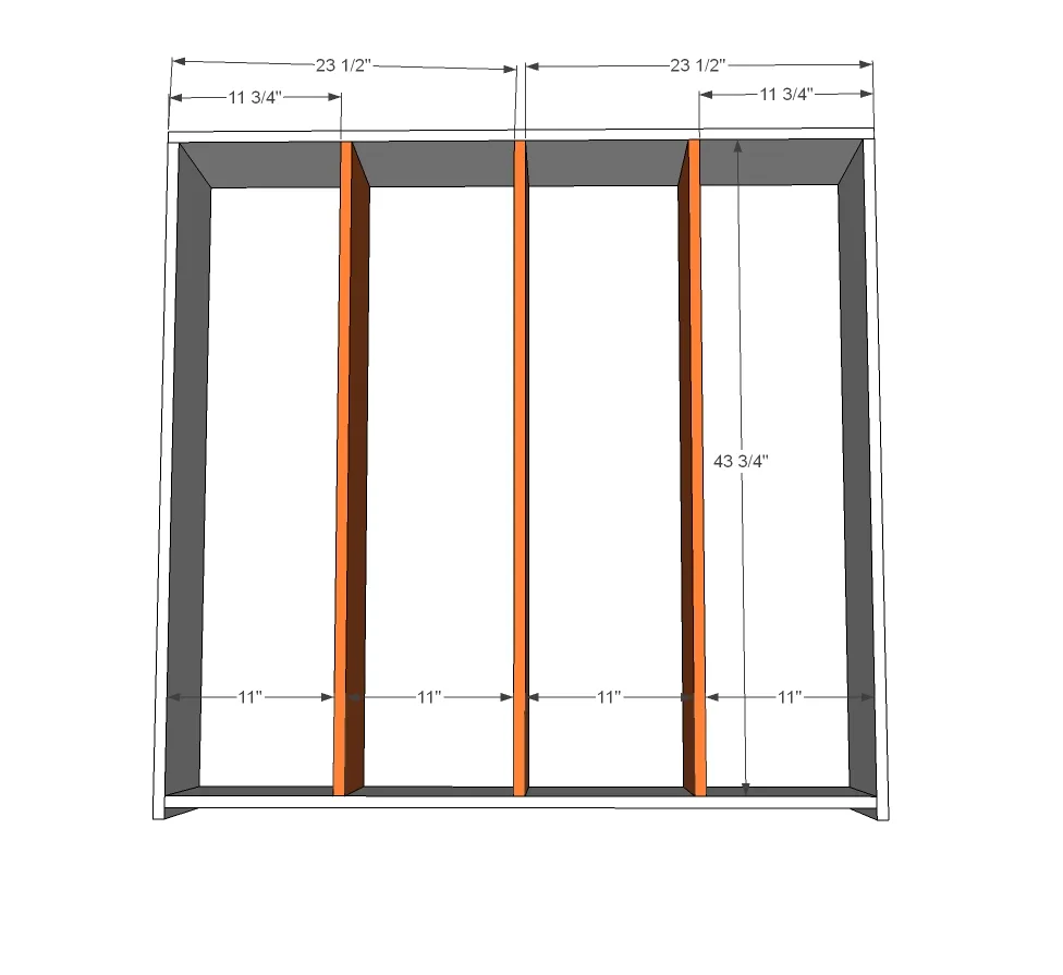 4x4 Rolling Cube Shelf, step 2