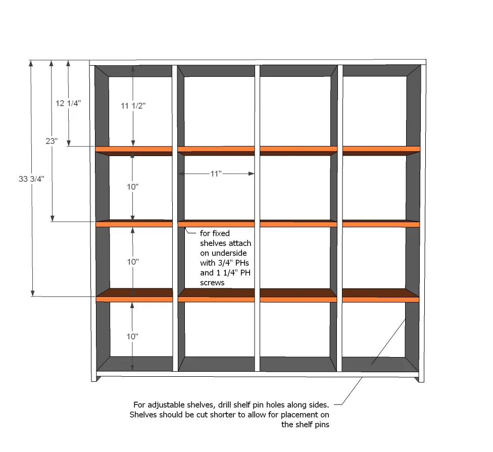 4x4 Rolling Cube Shelf, step 3