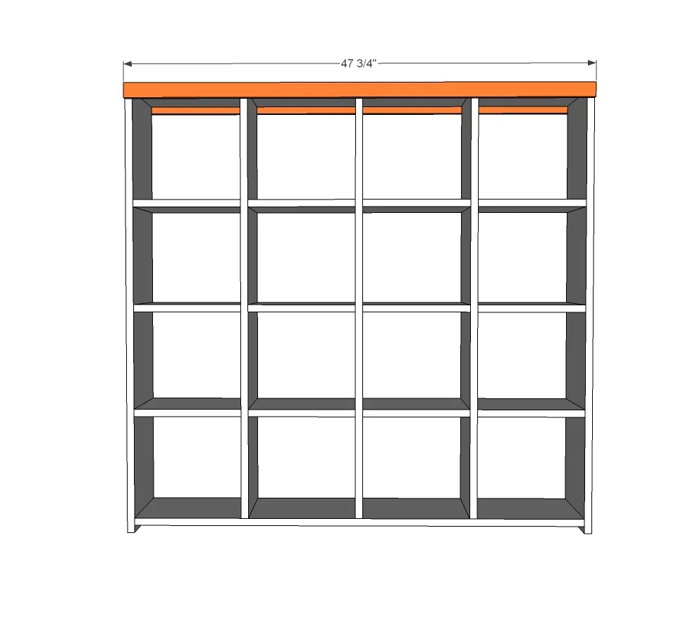 4x4 Rolling Cube Shelf, step 4