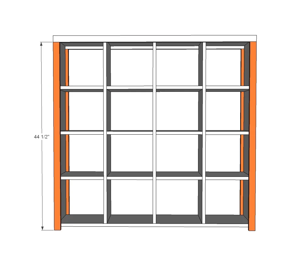 4x4 Rolling Cube Shelf, step 5