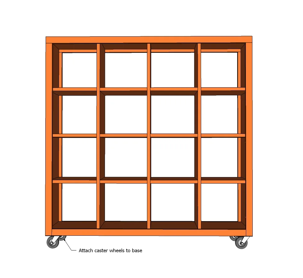 4x4 Rolling Cube Shelf, step 7