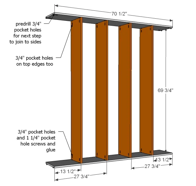 5x5 Storage Cubbies, step 1