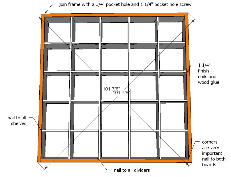 5x5 Storage Cubbies, step 5