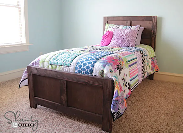 $70 DIY Panel Bed with Free Plans - Twin and Full Sizes