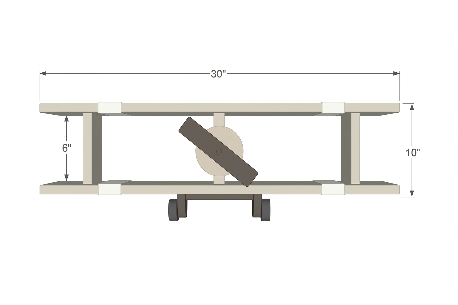 Airplane Wall Decor or Shelf dimension diagram 1