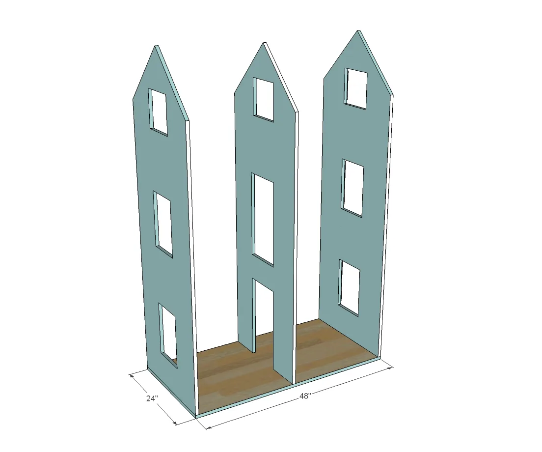 American Girl Dollhouse, step 2