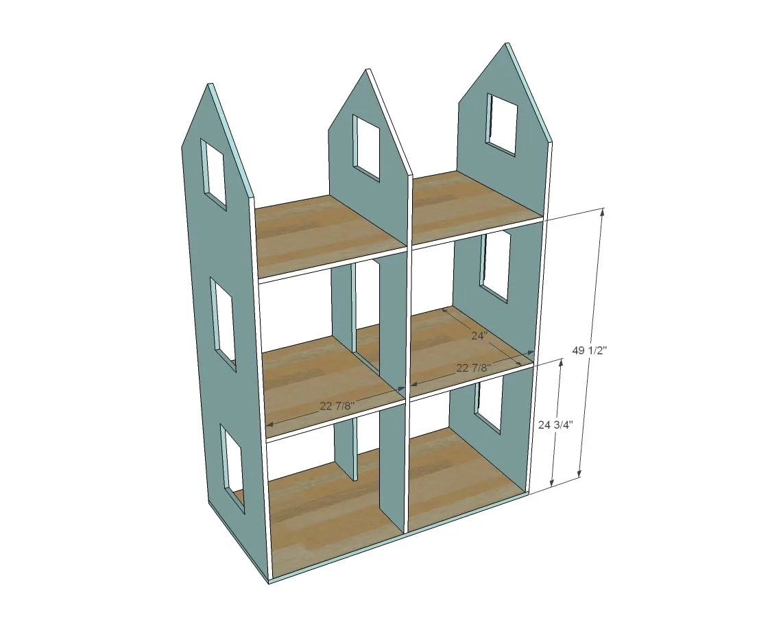 American Girl Dollhouse, step 3