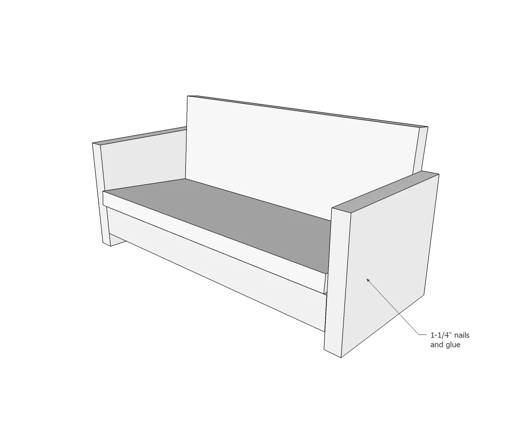 American Girl or 18" Doll Sofa or Couch, step 3