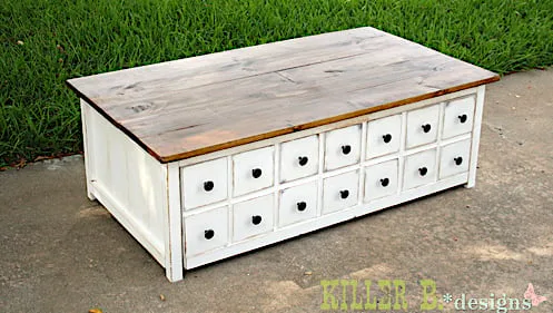 Apothecary Coffee Table with Toybox Trundle
