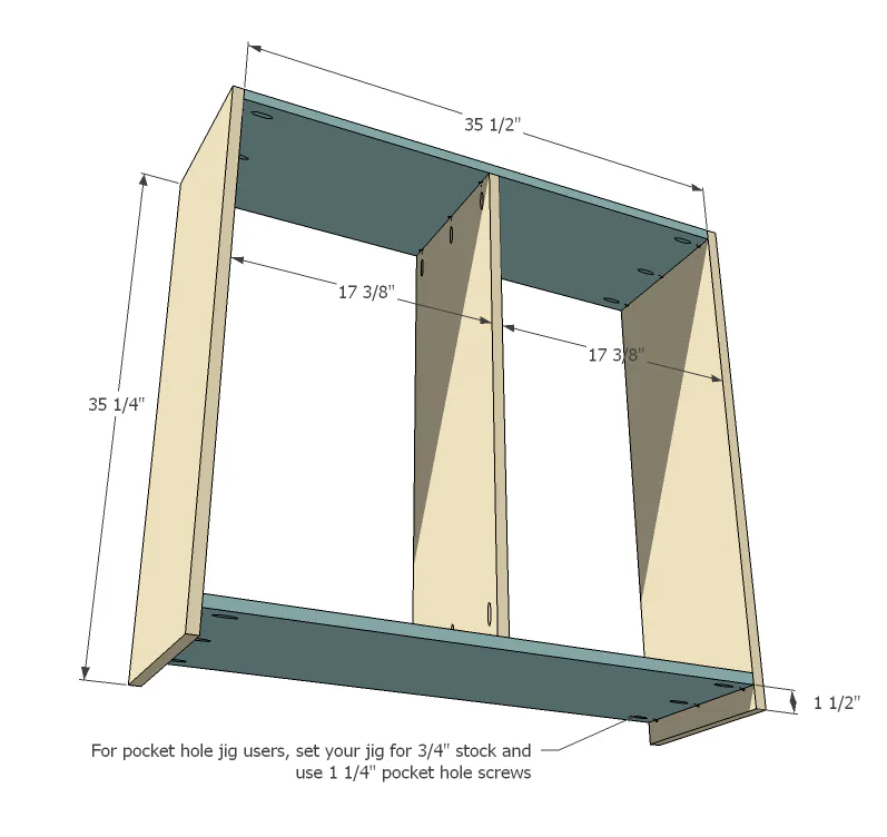 Apothecary Console Table, step 1
