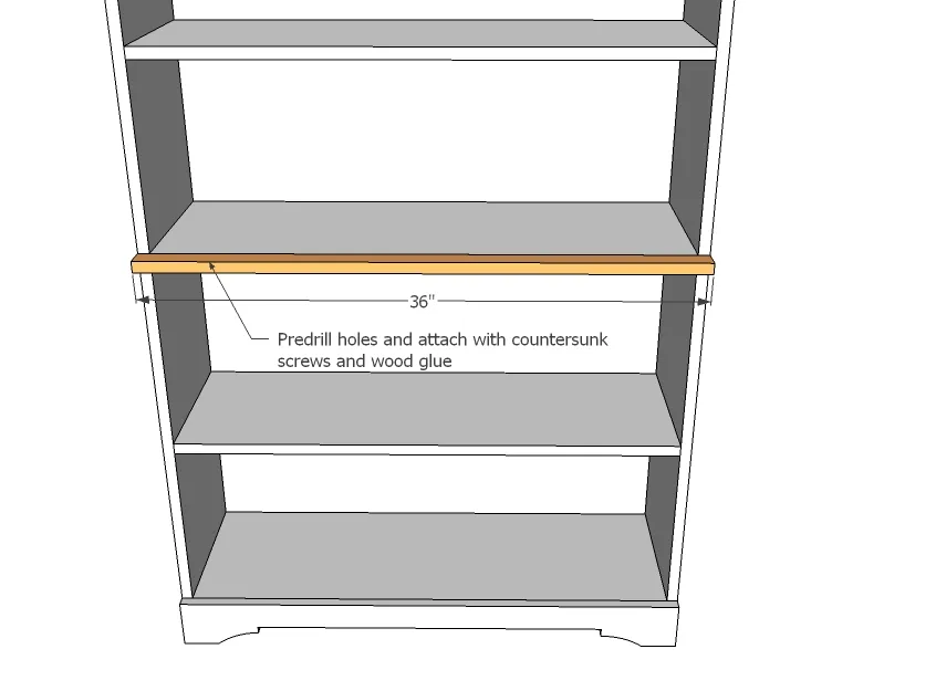 Armoire with Open Shelves and Magnetic Doors, step 5